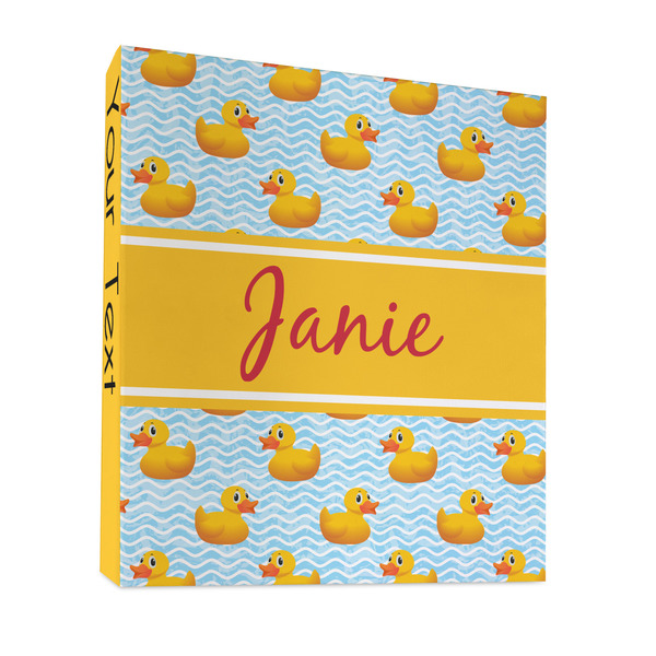 Custom Rubber Duckie 3 Ring Binder - Full Wrap - 1" (Personalized)