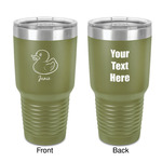 Rubber Duckie 30 oz Stainless Steel Tumbler - Olive - Double-Sided (Personalized)