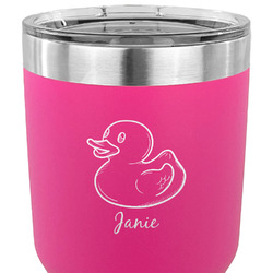 Rubber Duckie 30 oz Stainless Steel Tumbler - Pink - Double Sided (Personalized)