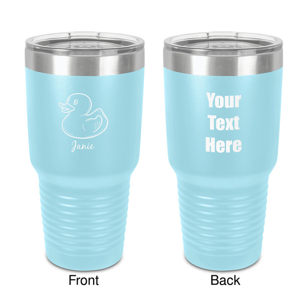 Custom Rubber Duckie 30 oz Stainless Steel Tumbler - Teal - Double-Sided (Personalized)