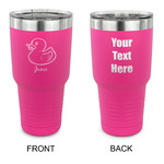 Rubber Duckie 30 oz Stainless Steel Tumbler - Pink - Double Sided (Personalized)