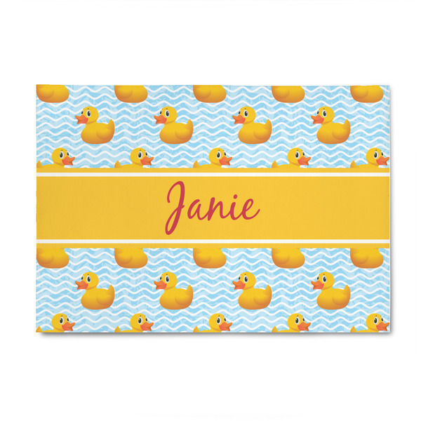 Custom Rubber Duckie 4' x 6' Patio Rug (Personalized)