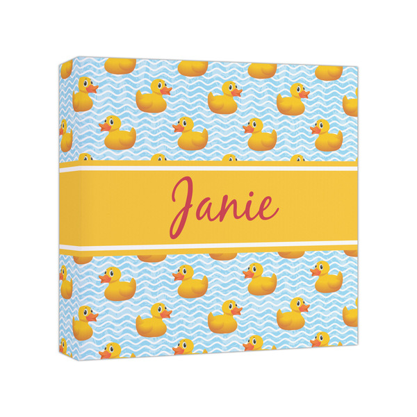 Custom Rubber Duckie Canvas Print - 8x8 (Personalized)