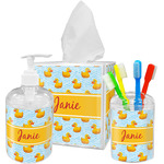 Rubber Duckie Acrylic Bathroom Accessories Set w/ Name or Text