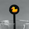 Rubber Duckie Black Plastic 7" Stir Stick - Round - Main