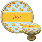 Rubber Duckie Cabinet Knob - Gold (Personalized)