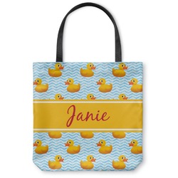 Rubber Duckie Canvas Tote Bag - Large - 18"x18" (Personalized)
