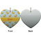 Rubber Duckie Ceramic Flat Ornament - Heart Front & Back (APPROVAL)