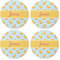 Rubber Duckie Coaster Round Rubber Back - Apvl