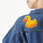 Rubber Duckie Twill Iron On Patch - Custom Shape - Large