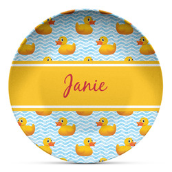 Rubber Duckie Microwave Safe Plastic Plate - Composite Polymer (Personalized)