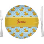 Rubber Duckie 10" Glass Lunch / Dinner Plates - Single or Set (Personalized)