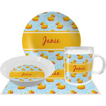 Rubber Duckie Dinner Set - Single 4 Pc Setting w/ Name or Text