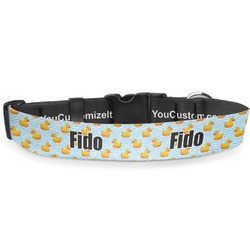 Rubber Duckie Deluxe Dog Collar - Large (13" to 21") (Personalized)
