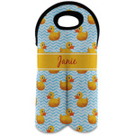 Rubber Duckie Wine Tote Bag (2 Bottles) (Personalized)
