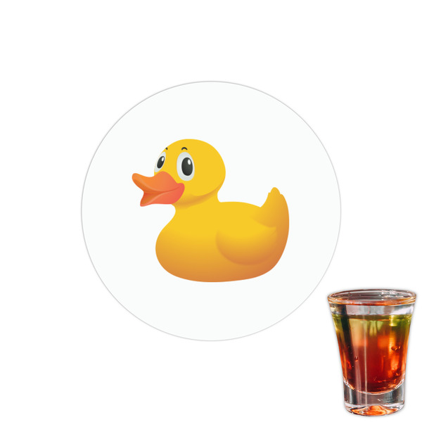 Custom Rubber Duckie Printed Drink Topper - 1.5"