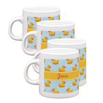 Rubber Duckie Single Shot Espresso Cups - Set of 4 (Personalized)