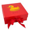 Rubber Duckie Gift Boxes with Magnetic Lid - Red - Front