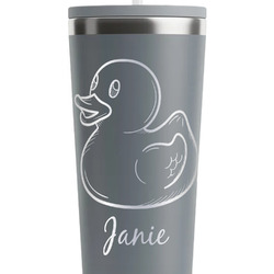 Rubber Duckie RTIC Everyday Tumbler with Straw - 28oz - Grey - Double-Sided (Personalized)