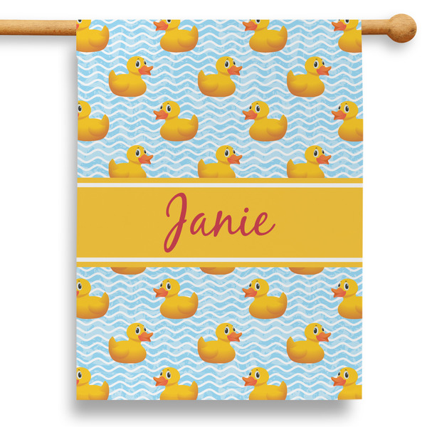 Custom Rubber Duckie 28" House Flag - Single Sided (Personalized)