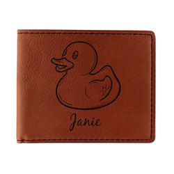 Rubber Duckie Leatherette Bifold Wallet - Double Sided (Personalized)