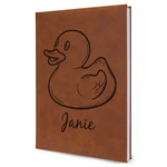 Rubber Duckie Leather Sketchbook - Large - Single Sided (Personalized)