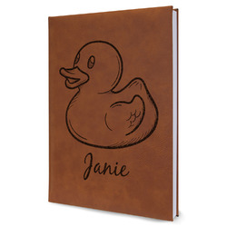 Rubber Duckie Leather Sketchbook - Large - Single Sided (Personalized)