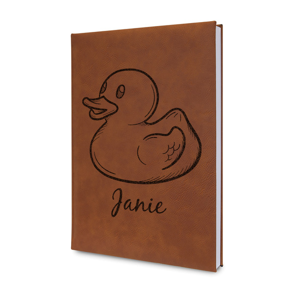 Custom Rubber Duckie Leather Sketchbook - Small - Double Sided (Personalized)