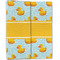 Rubber Duckie Linen Placemat - Folded Half (double sided)