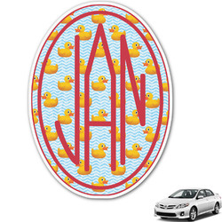 Rubber Duckie Monogram Car Decal (Personalized)