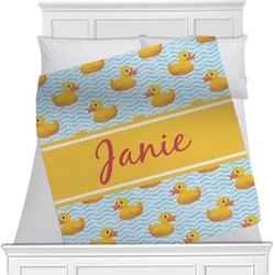 Rubber Duckie Minky Blanket - Toddler / Throw - 60"x50" - Single Sided (Personalized)