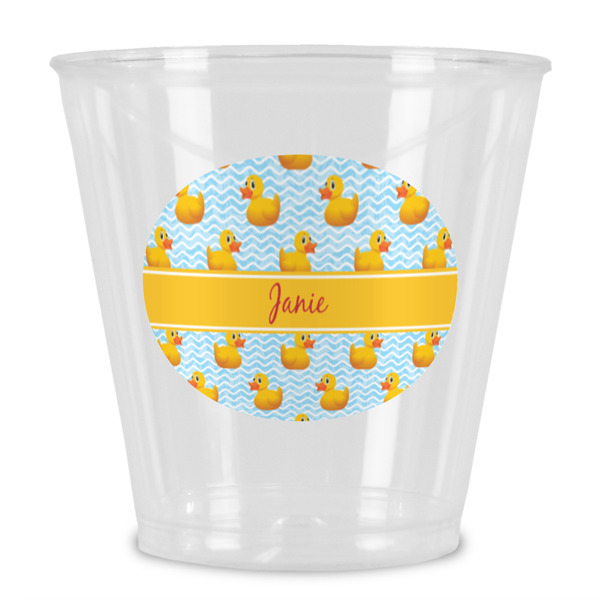 Custom Rubber Duckie Plastic Shot Glass (Personalized)