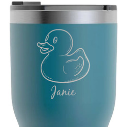 Rubber Duckie RTIC Tumbler - Dark Teal - Laser Engraved - Double-Sided (Personalized)