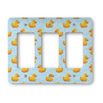 Rubber Duckie Rocker Style Light Switch Cover - Three Switch