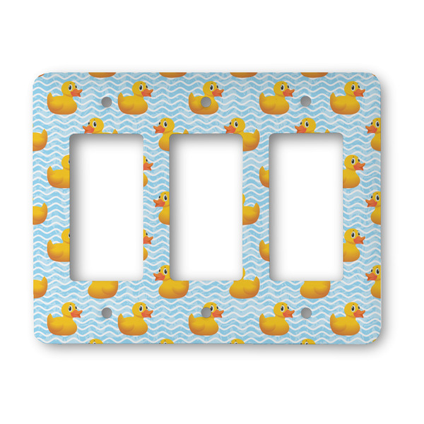 Custom Rubber Duckie Rocker Style Light Switch Cover - Three Switch