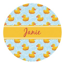 Rubber Duckie Round Decal - XLarge (Personalized)