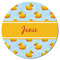 Rubber Duckie Round Fridge Magnet - FRONT