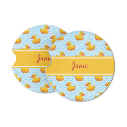 Rubber Duckie Sandstone Car Coasters (Personalized)
