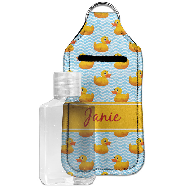 Custom Rubber Duckie Hand Sanitizer & Keychain Holder - Large (Personalized)