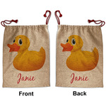 Rubber Duckie Santa Sack - Front & Back