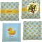 Rubber Duckie Set of Square Dinner Plates