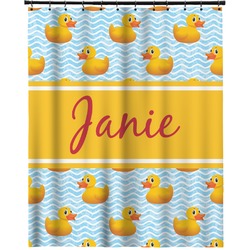 Rubber Duckie Extra Long Shower Curtain - 70"x84" (Personalized)