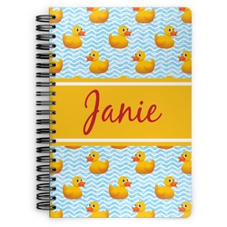 Rubber Duckie Spiral Notebook - 7x10 w/ Name or Text