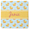 Rubber Duckie Square Coaster Rubber Back - Single