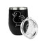 Rubber Duckie Stainless Wine Tumblers - Black - Double Sided - Alt View