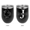 Rubber Duckie Stainless Wine Tumblers - Black - Double Sided - Approval