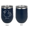 Rubber Duckie Stainless Wine Tumblers - Navy - Single Sided - Approval