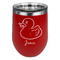 Rubber Duckie Stainless Wine Tumblers - Red - Double Sided - Front