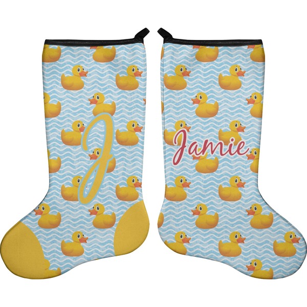 Custom Rubber Duckie Holiday Stocking - Double-Sided - Neoprene (Personalized)