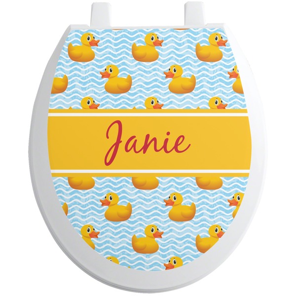 Custom Rubber Duckie Toilet Seat Decal (Personalized)